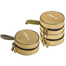 Холщовая круглая Рыбацкая Сумка, чехол для спиннинг, бейткастинг, катушка для подледной рыбалки, приманки, шарнирные аксессуары, сумки для рыбалки