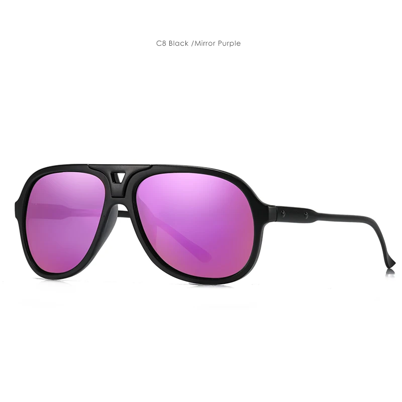 KDEAM поляризационные мужские и женские солнцезащитные очки с полной оправой, УФ-защита, очки для вождения, фотохромные линзы, чехол - Цвет линз: C8