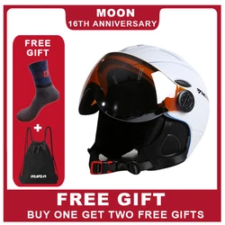 Luna Esquí Casco Ultraligero Moldeado Integralmente de Alta Calidad Profesional de Snowboard Monopatín Casco Hombres Mujeres Multi Colores Luna Esquí Casco Ultraligero Moldeado Integralmente de Alta Calidad Profesional de Snowboard Monopatín Casco Hombres Mujeres Multi Colores