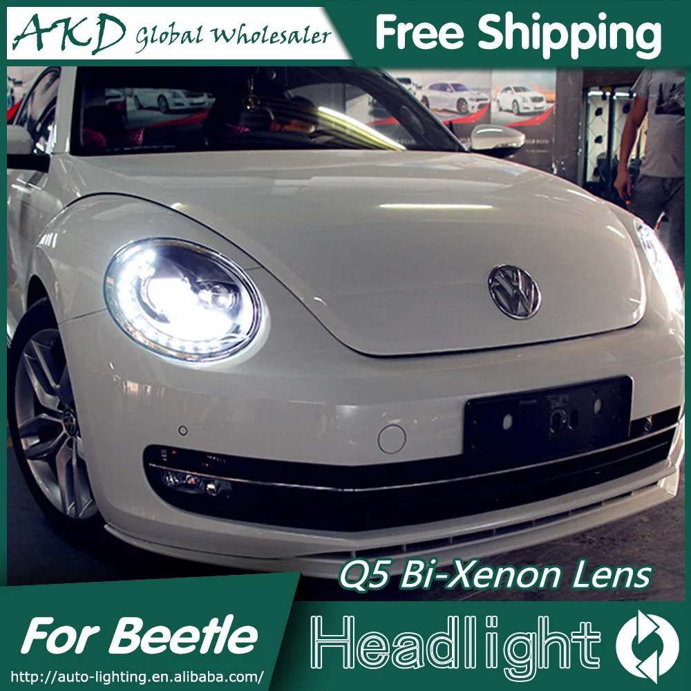 

AKD Car Styling for Volks Wagen Beetle Headlights 2013 Beetle LED Headlight DRL Bi Xenon Lens High Low Beam Parking Fog Lamp