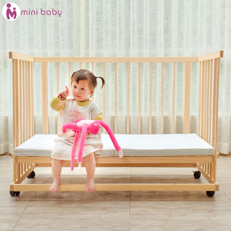 Crib With Solid Wood Without Paint Multifunctional Baby Bed