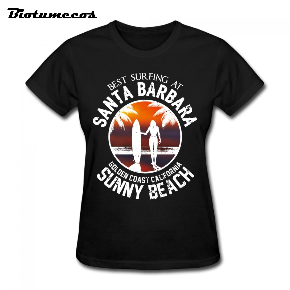 Verano mujeres t Camisas mejor Santa Barbara Sunny Beach manga corta 100%  algodón camiseta ropa de la marca para la señora wty104|tee top|brand  teetees brands - AliExpress