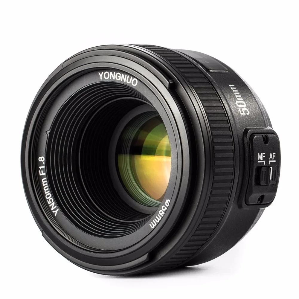 YONGNUO YN50mm F1.8 1:1. 8 Объектив стандартное фиксированное фокусное расстояние объектив