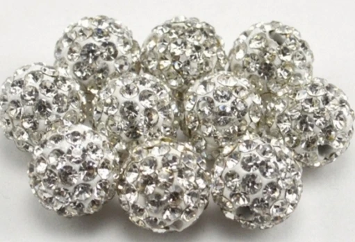 

Fasion!Free Shipping!10mm 100pcs/lot Crystal AB Micro Pave CZ Disco Ball Beads crystal Crystal.Wholesale! Stock b3232