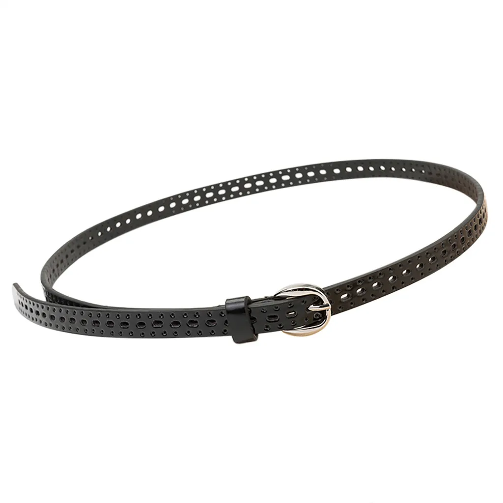Regarder Store Модный женский кожаный пояс с металлической пряжкой однотонное с поясом пояс модные аксессуары ремень A626