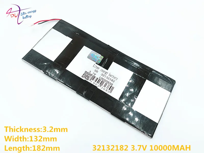 

Liter energy battery Tablet PC talk9x u65gt,battery 3.2*132*182 3.7V 10000 mah Li - ion battery 'for 32132182