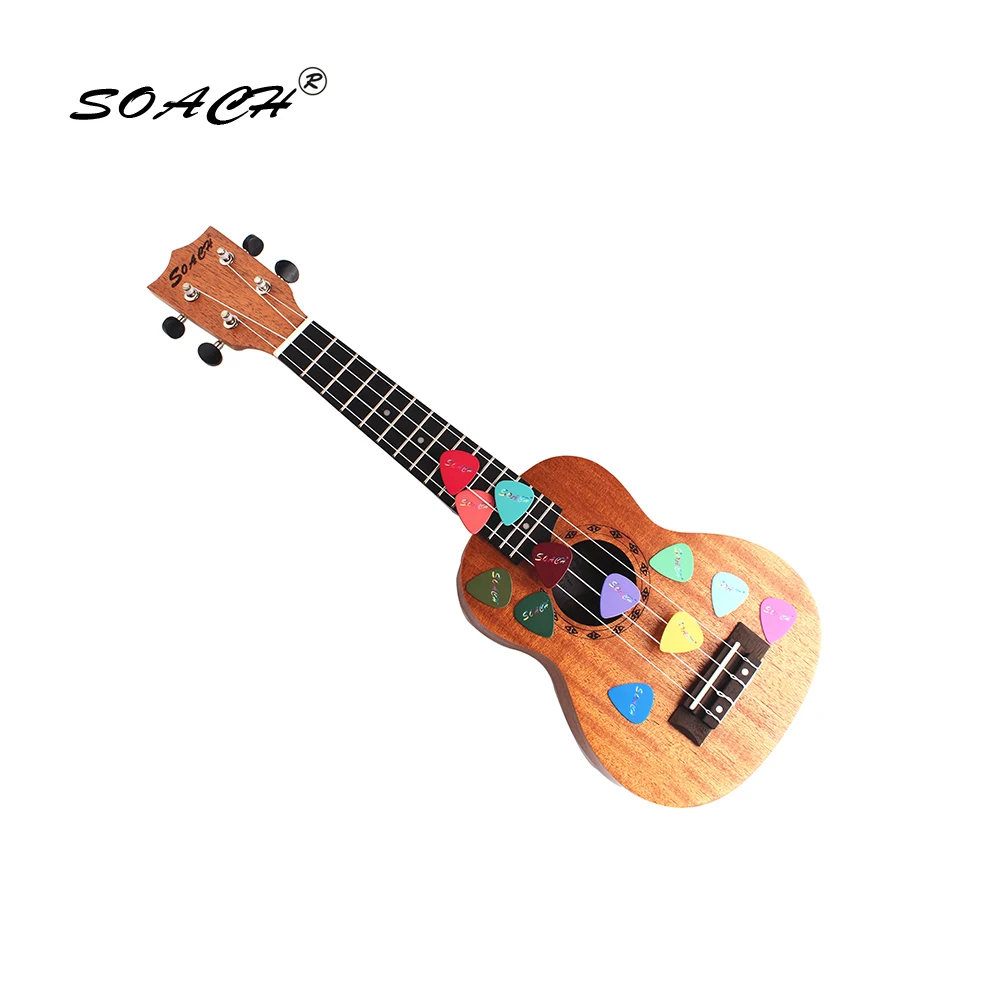 SOACH 10pcs 3 kinds of thickness new brand guitar picks bass Pure color pictures quality print Guitar accessories
