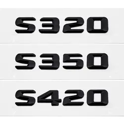 Chrome количество букв задний багажник эмблема значок автомобиля Стикеры для Mercedes Benz S Class S320 S350 S420 w204 w203 w211 w210 w212 w205