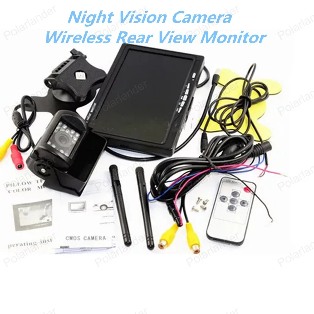 

Car parking kit 7 inch TFT LCD Wireless Rear View Monitor with Night Vision CMOS IR Camera for 24V Truck Coach Bus