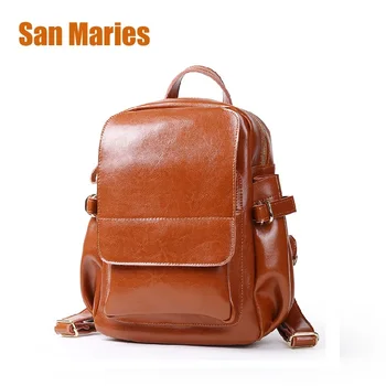 

San Maries Women Backpacks for Teenage Girls High Quality Shoulder Bag Female Zipper School Bags Preppy Style 2020 Mochila Brand