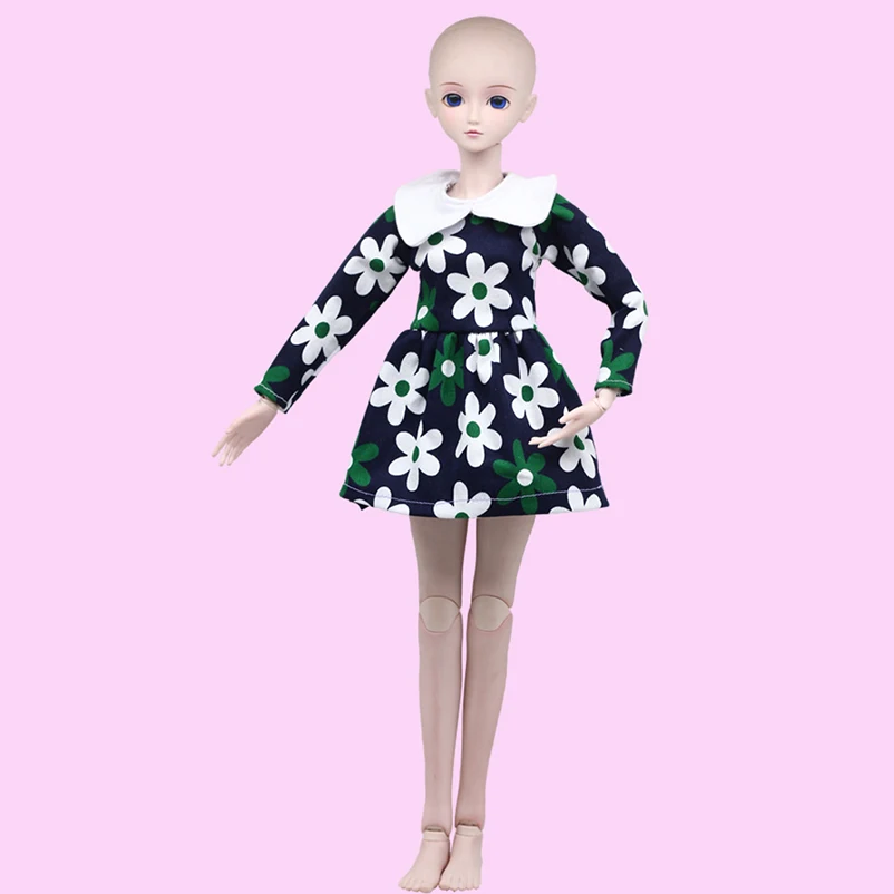 Модные куклы, одежда, игрушки для 60 см, 1/3 BJD, куклы, милое платье с цветами, длинный рукав, одежда, аксессуары, игрушки