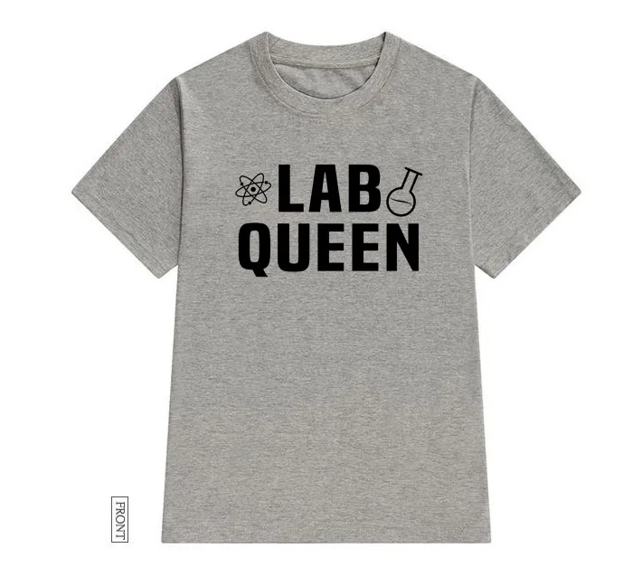 Женская хлопковая Футболка Lab Queen Science повседневная забавная футболка для девушек