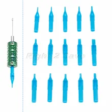 50 шт. Наконечник иглы для татуажа одноразовая шапочка насадки на тюбик DT VT Mouth синий 3D 5D 7D 9D 11D