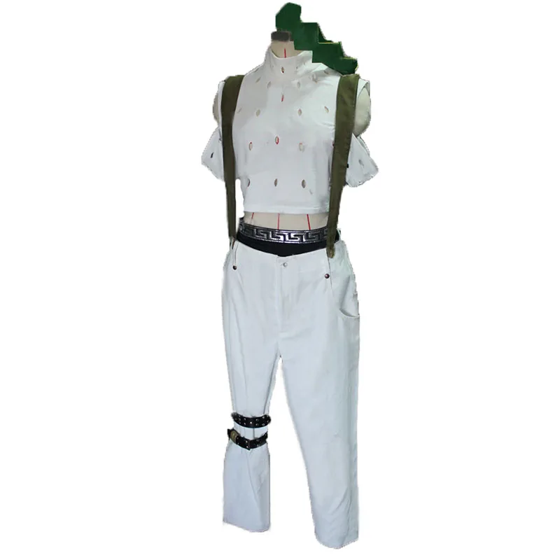 Приключения Джоджо кисибэ Рохан Косплэй костюм белая футболка с поясом и аксессуары для волос