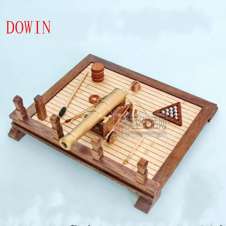 Dowin Ship Model Kit Gun Scene Hobby Wood Boat Models 