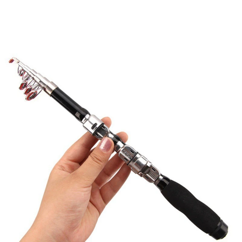 

Mini Adjustable 1.0m-2.3m Portable Telescopic Fishing Rod Spinning Carbon Fish Hand Fishing Tackle Sea Rod Fishing Pole