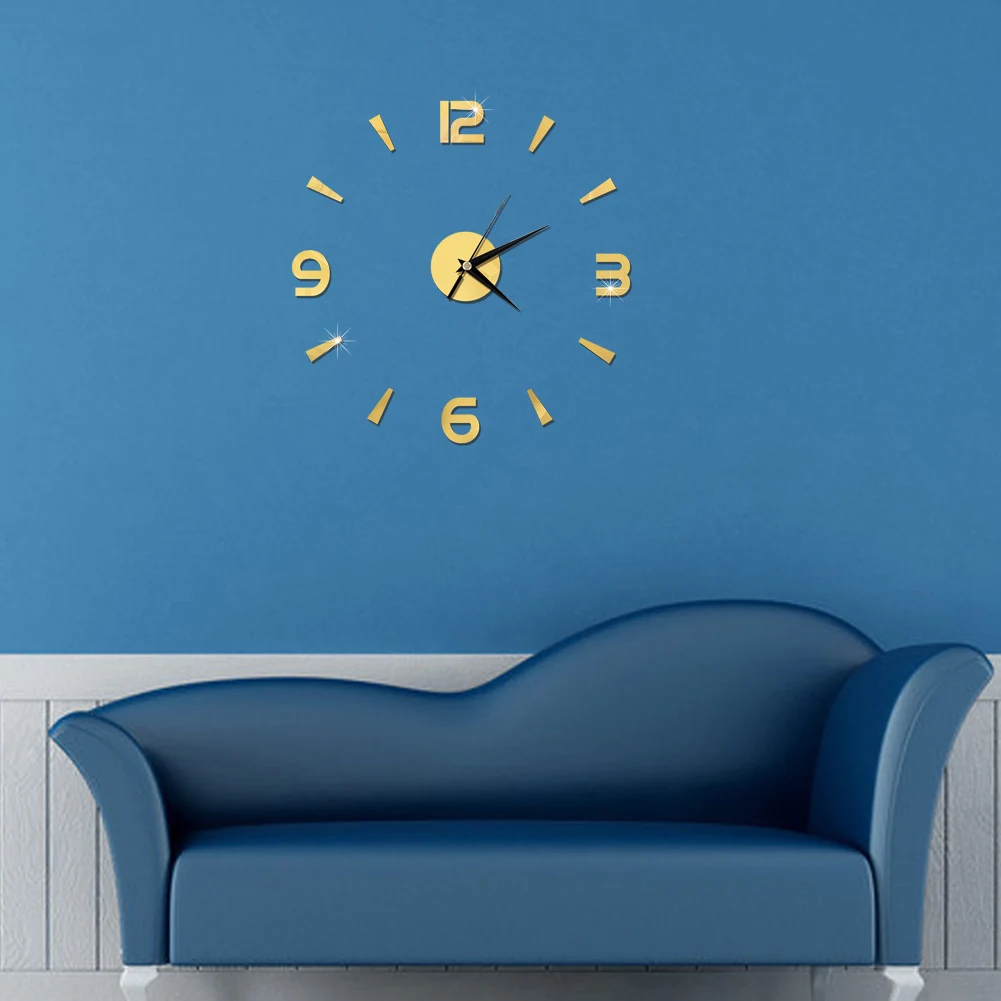 Настенные часы Наклейка 3D часы кварцевые часы настенные часы современный дизайн большие декоративные часы акриловые наклейки в европейском стиле гостиная