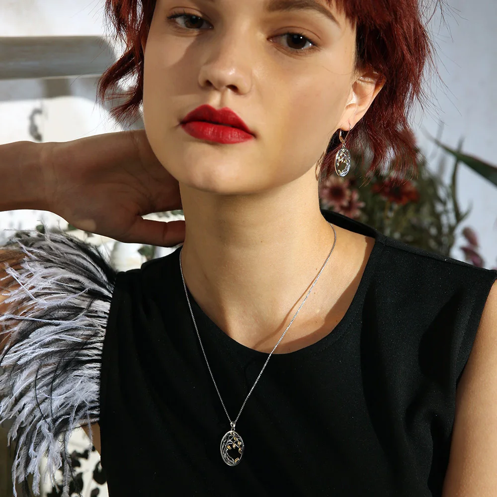 SA SILVERAGE 925 Sterling Silver Tree of Life Pendant Necklaces for Women Gold Color Silver Long Maxi Chain Necklace Chokers - Image 2