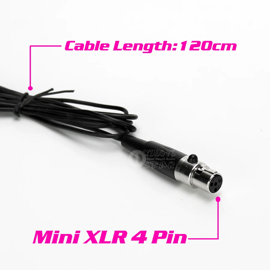 المهنية البسيطة xlr 4 دبوس TA4F نظام مزدوج مشبك الأذن سماعة الميكروفون ل شور اللاسلكي الارسال beltpack KCX1 KCX4 KCX88