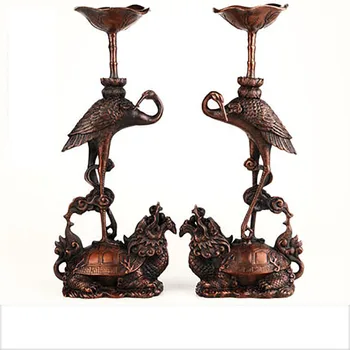 

Chinese Candle Holders Weeding Decoration For Weddings Bronze Candlestick Metal Asian Home Decoration Candles Home Decor WZF075