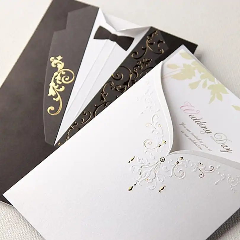 Detail Feedback Questions About 10 Pieces Lot Western Style Bride 10 Pieces Lot Western Style Bride Dress And Groom Suit Wedding Invitation Card