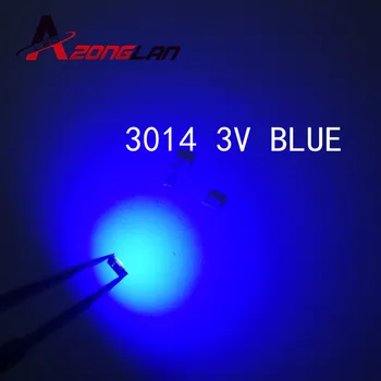

3014 Blue 1000PCS MD Led High brightness emitting 3014 LED emitting diodes 20MA Forward Voltage:3.0-3 .3V 0.1W 220~250mcd Patch