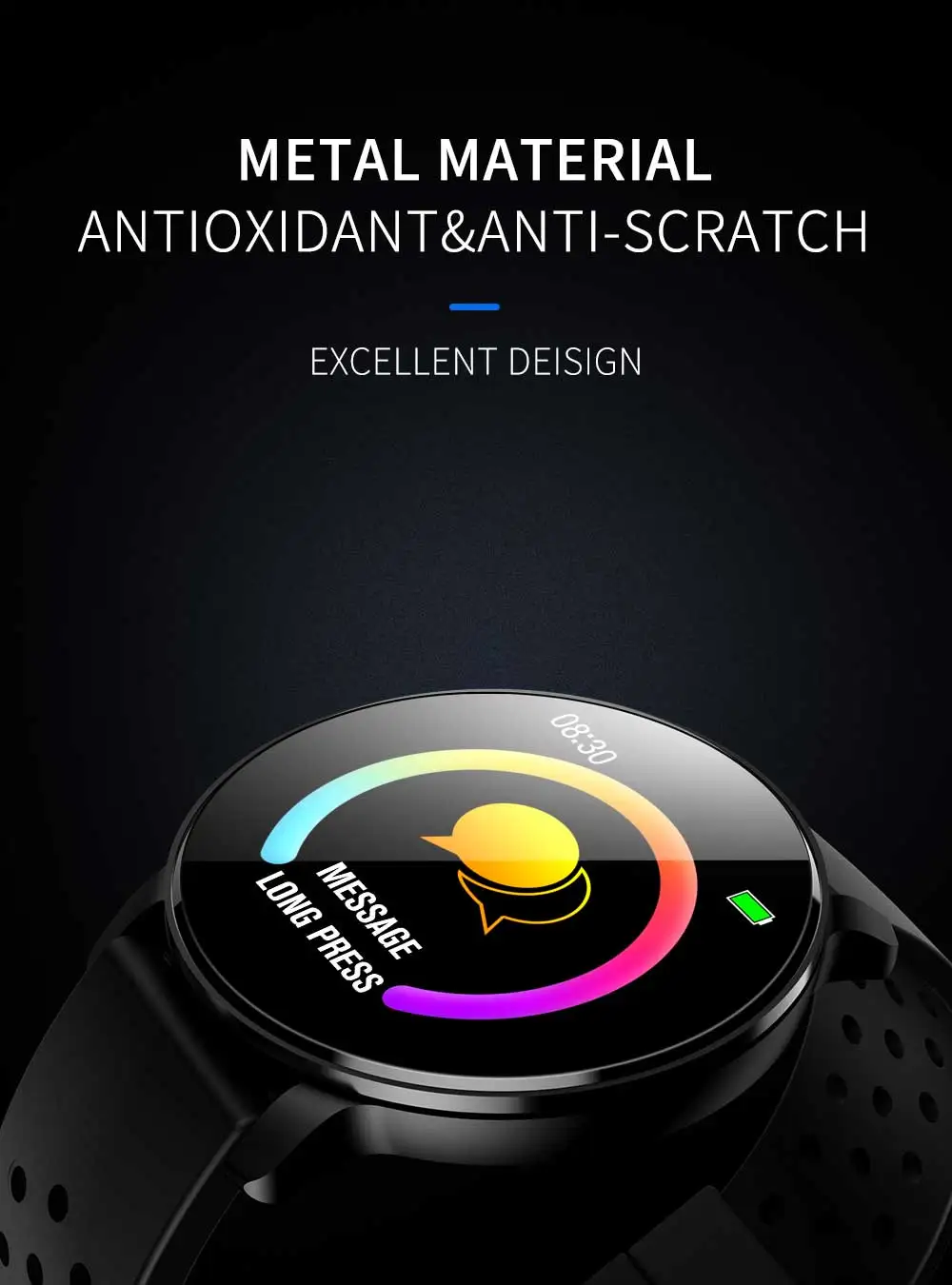 2.5D спортивные часы, Bluetooth крови Давление IP68 Водонепроницаемый Smartwatch Для женщин монитор сердечного ритма фитнес-браслет для IOS и Android