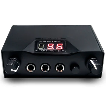 

Professional LCD Tattoo Power Black Dual Digital plastic ABS Tattoo Machine equipment Unit for Liner & Shader Gun Power EU Plug