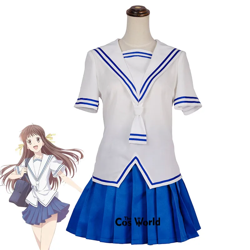 Fruits Basket Tohru Honda Cosplay Costume Women JK School Uniform Outfit Summer