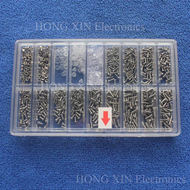 900pcs Stainless Steel Glasses Sunglass Clock Watch Spectacles Phone Set Kit Silver Screws Nuts Screwdriver Repair Tool screw