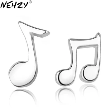 

Silver note earrings female models fashion cute vintage jewelry manufacturers, wholesale jewelry