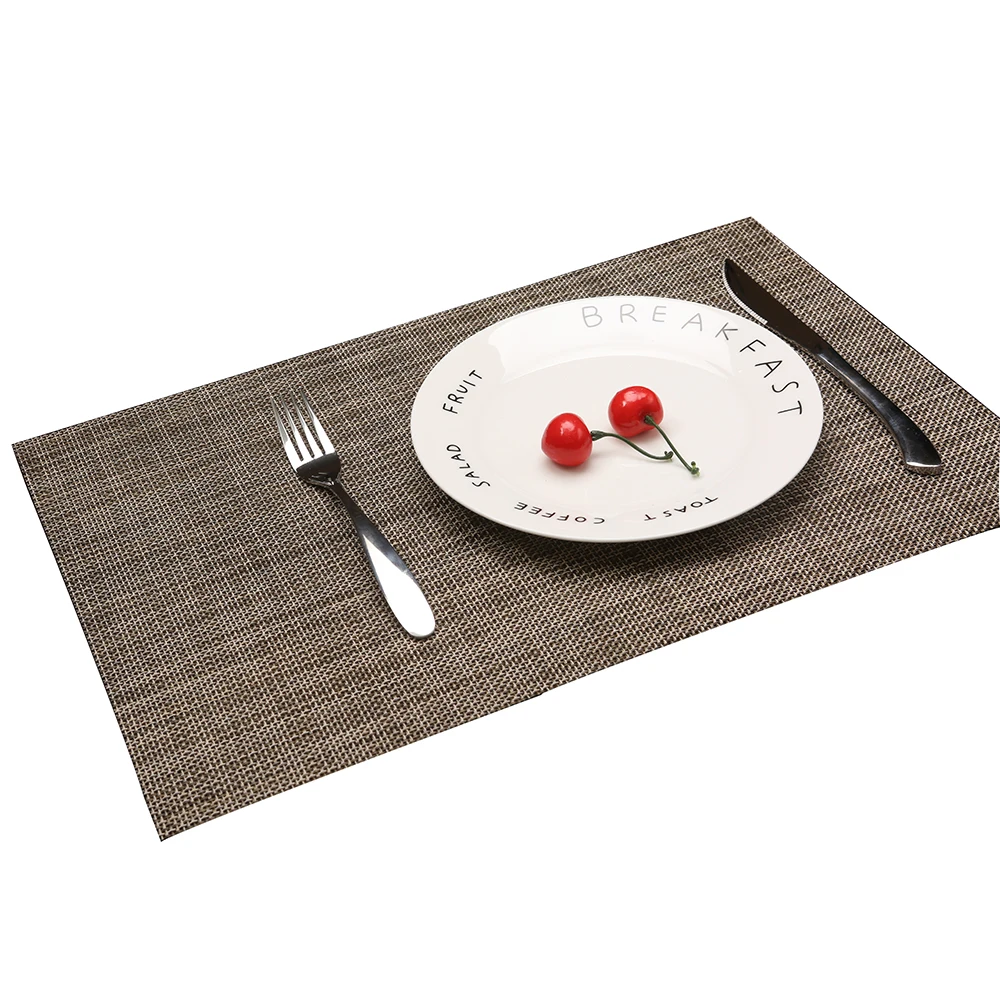 

2/4/6pcs/set Japanese Style Kitchen Table Mats Set PVC Table Decorative Placemats Insulation Pads Bar Plate Mat 30*45cm