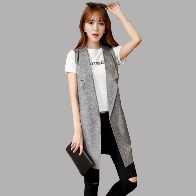 Popular Womens Blazer Vest-Buy Cheap Womens Blazer Vest Lots From 2016 New Arrival Autumn Women Vests Slim Sleeveless Blazer Lapel Jacket Vests Hot Sale Solid Pockets - Popular Womens Blazer Vest-Buy Cheap Womens Blazer Vest Lots From