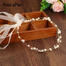 YouLaPan HP36 свадебная тиара Свадебный повязка свадебные аксессуары для волос Свадебные украшения для волос жемчужные свадебные лентой