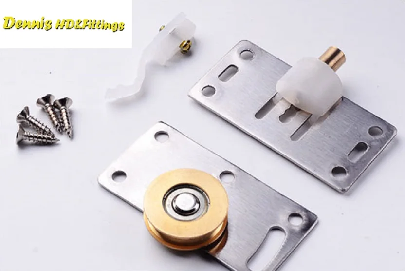 4Sets/LOT Stainless Steel Wardrobe Closet Sliding Door Rollers Roller