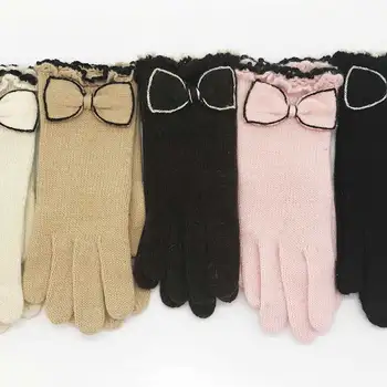 

Korean Version Of The Cute Ladies Gloves Winter Thick Warm Cashmere Gloves Personality Non-Slip Wear-Resistant Knitted Gloves