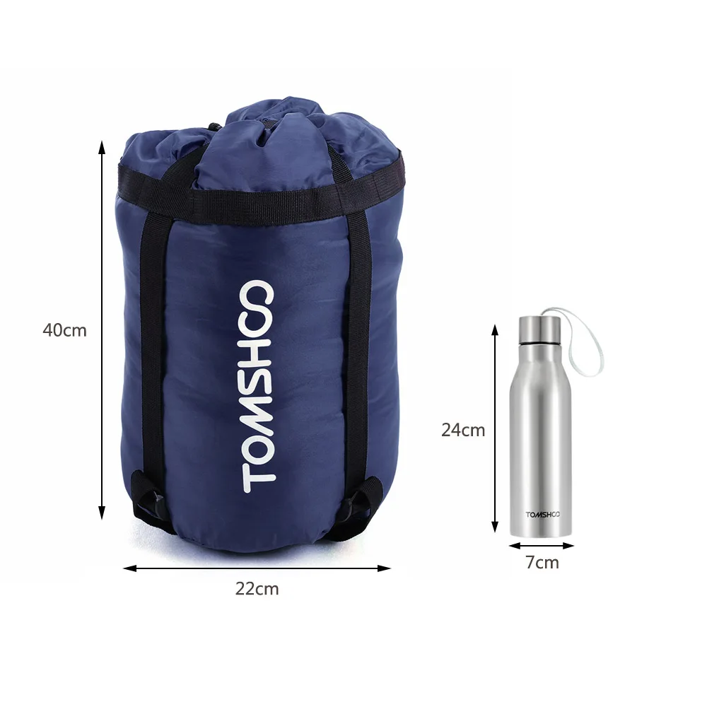 TOMSHOO (190 + 30) X75CM термальный взрослый открытый с капюшоном конверт спальный мешок