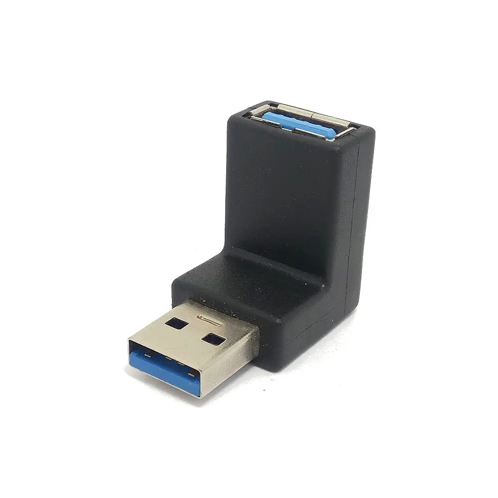 90 градусов USB 3,0 A папа-мама левый и правый угловой адаптер USB 3,0 AM/AF разъем для ноутбука/ПК черный - Цвет: UP