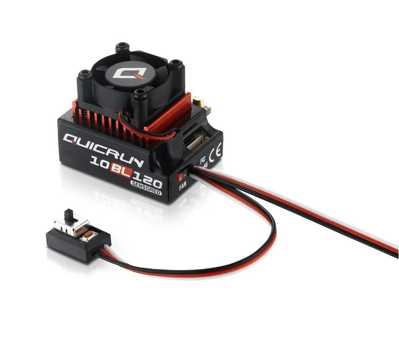

1PC Hobbywing QUICRUN 120A Sensible Brushless ESC 2-3S 10BL120 Electric Speed Controller for RC 1/10 1/12 Car Model