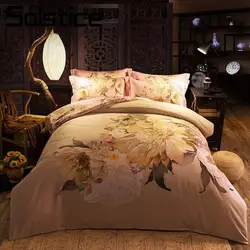Solstice домашний текстиль роскошные удобные теплые постельное белье хлопок постельное белье для взрослых пододеяльник наволочка простыня
