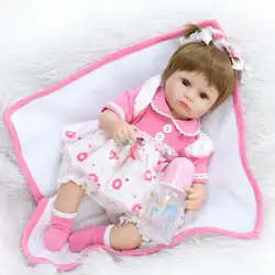 Новый 45 см прекрасный силикона Reborn Baby Doll Игрушечные лошадки 17 inch Мягкие силиконовые Reborn для маленьких девочек Подарки Brinquedos bonecas