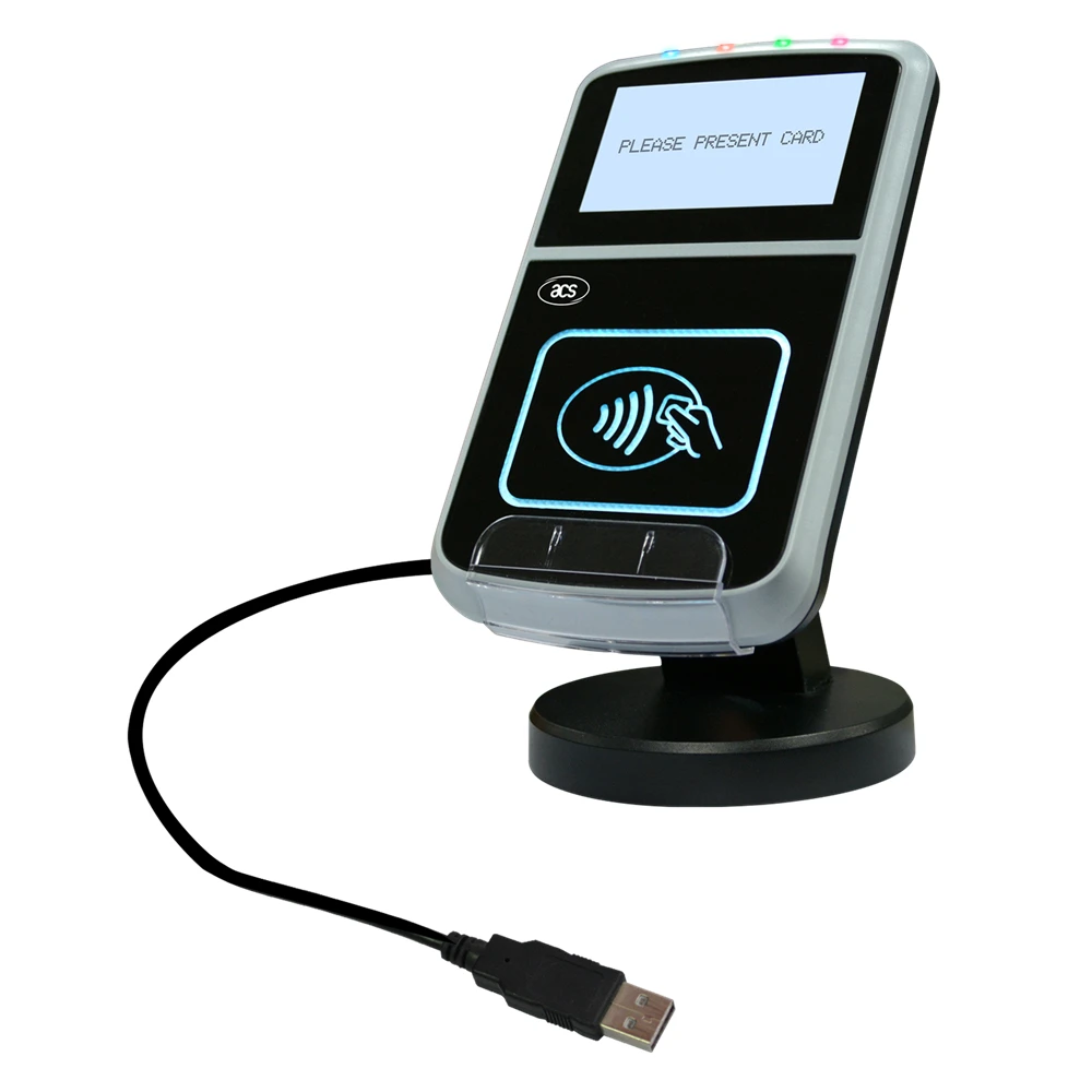ACR123U 13 56 МГц ISO14443 графический LCD Интеллектуальный USB Бесконтактный считыватель