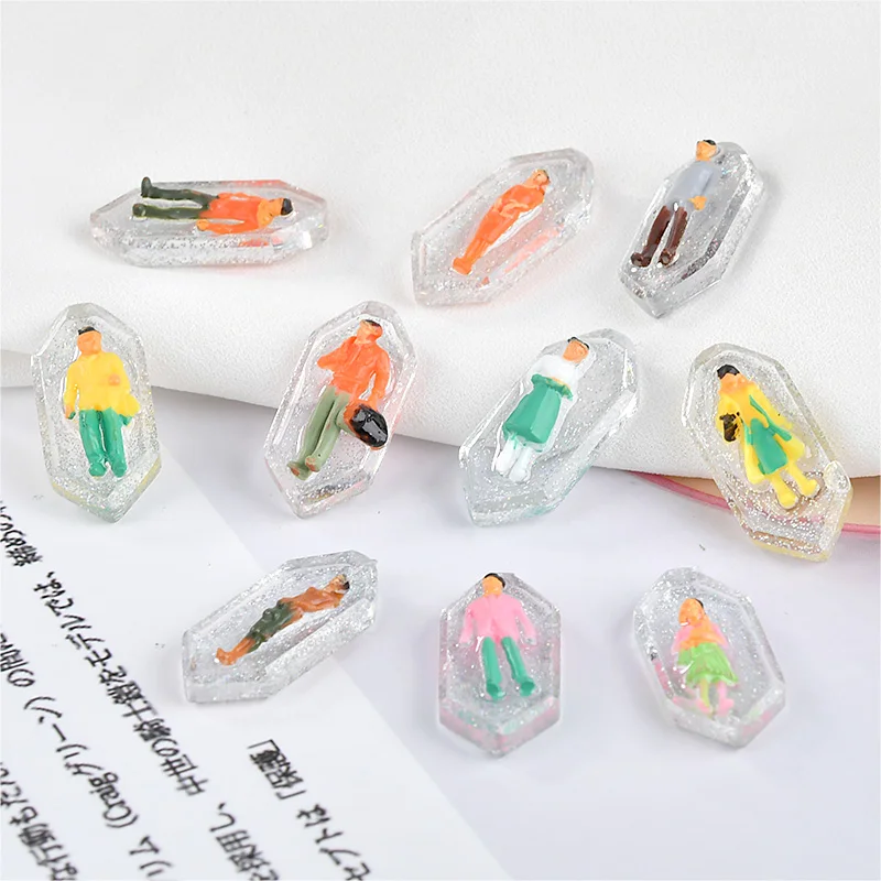 

New style 40pcs/lot color human core decoration geometry irregular shape glitter resin beads without holes diy jewelry accessory