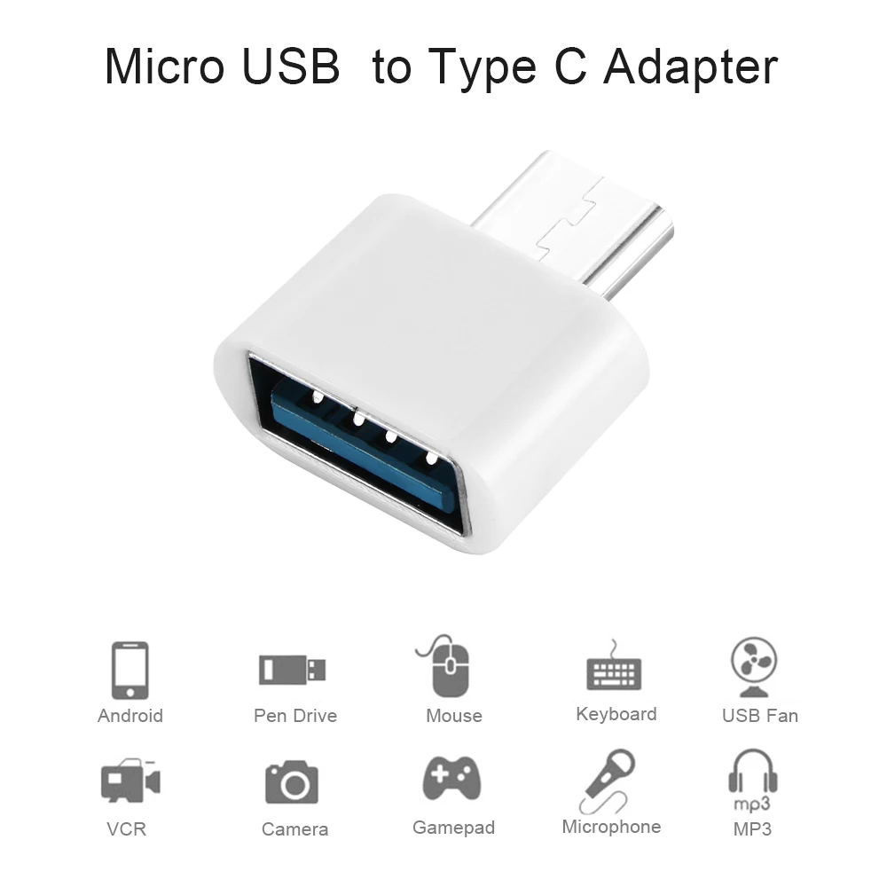 Powstro USB конверсионная головка микропроцессор type C зарядное устройство прямые телефоны Android USB 2,0 адаптер