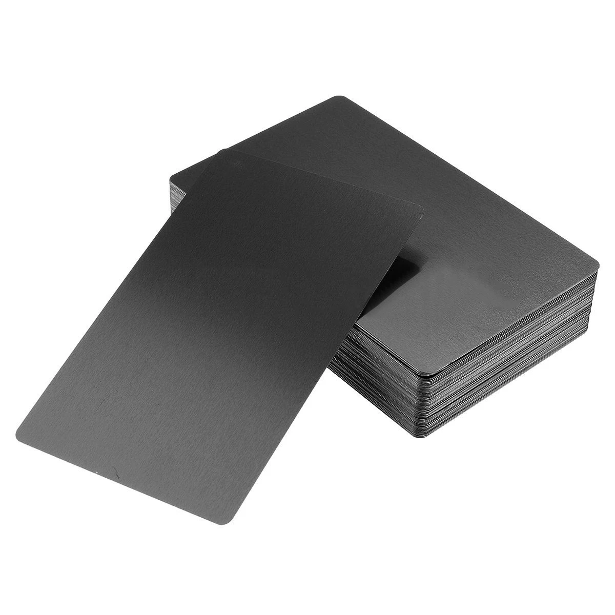 New 100pcs/set 86mm*54mm*0.22mm Blanks Laser Engraved Metal Business Mark Cards