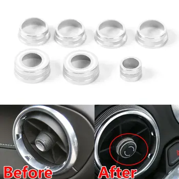 

BBQ@FUKA 7PCS Aluminium Alloy Car Dash Board Panel Cover Trim Decoration Ring Bezel For Chevrolet Camaro 2017+ 4 colors