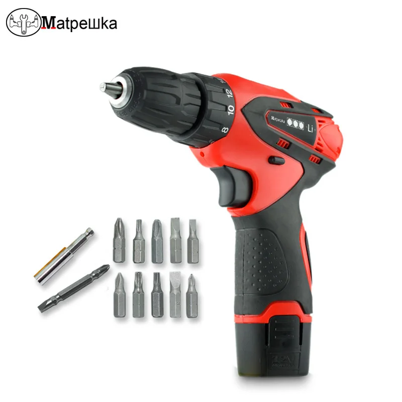 

12V Electric Screwdriver Lithium Battery Electric Drill Rechargeable Mini Cordless Screwdriver Household Power Tools