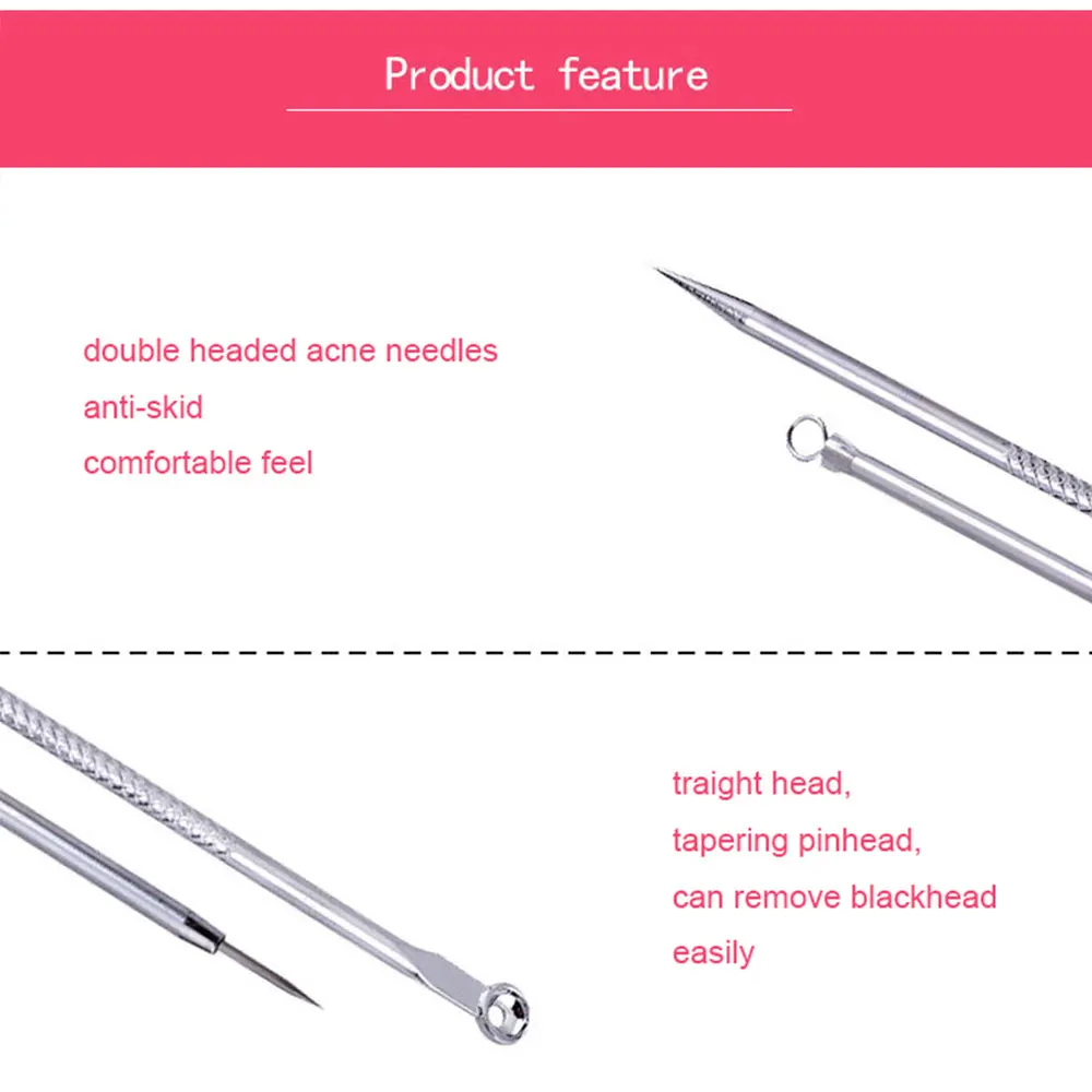 OYAKOM 4 шт., экстрактор черных точек, очиститель черных точек, удаление угрей, набор игл, уход за лицом, средство для очищения пор в черных пятнах