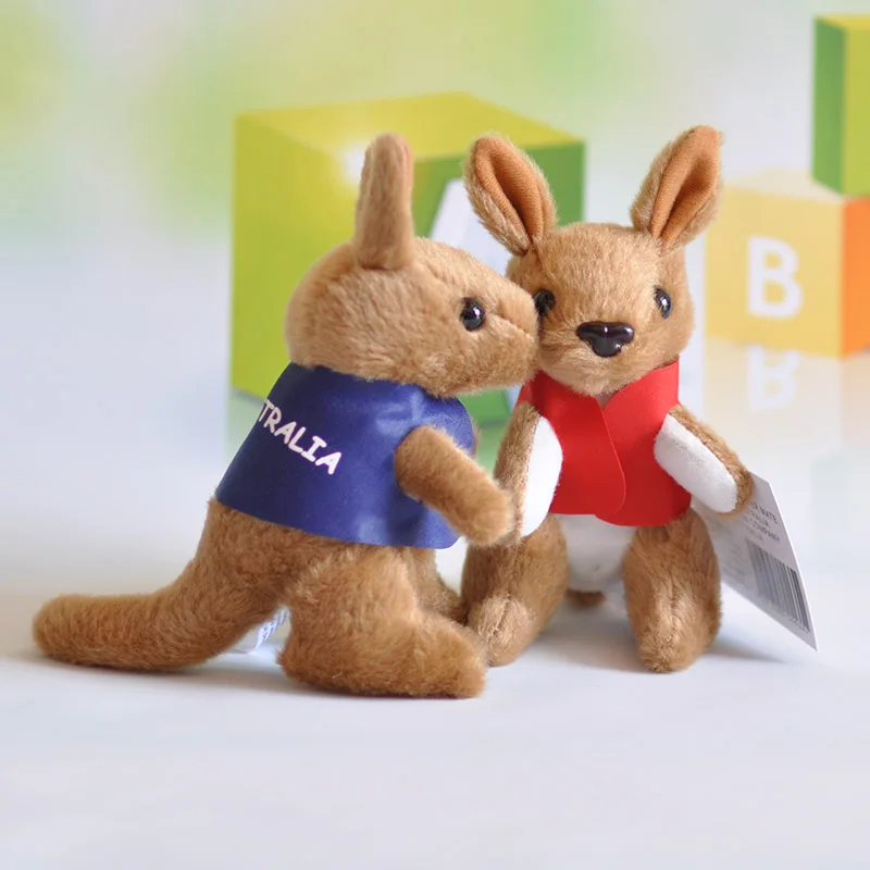 

a pair of cute plush kangaroo toys mini =cloth kangaroo dolls about 15cm 0745