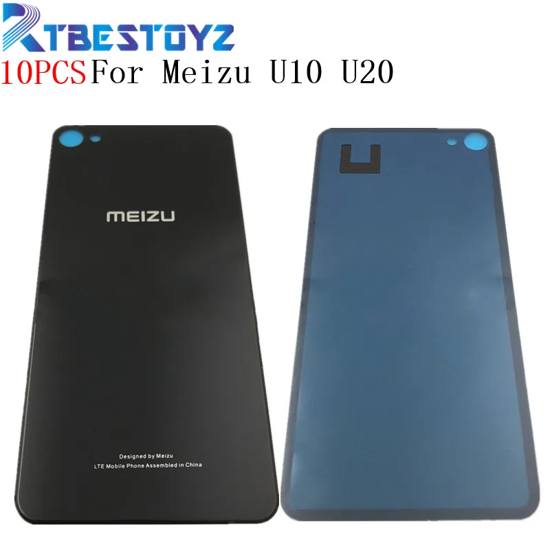 

RTBESTOYZ 10PCS/Lot Battery Cover For Meizu U10 Back Housing Cover Case For MeiZu U20 Replacement Parts With Logo